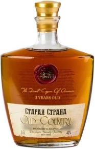 Коньяк Старая Страна, 3 звезды, 3 года, 0.5 л