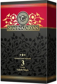 Коньяк Шахназарян, 3 zvezdy, 3 года, 0.5 л (п/у)