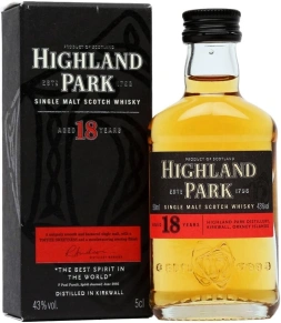 Виски Highland Park, 18 лет, 0.05 л (п/у)