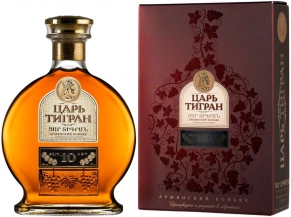 Коньяк Царь Тигран, 10 лет, 0.5 л (п/у)