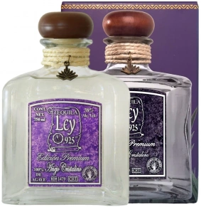 Текила Anejo Cristalino Premium, Ley 925, 1-3 года, 0.75 л (п/у)